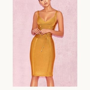 Bandage Mustard Yellow Dress!